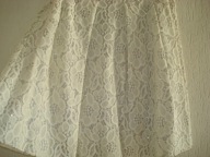 wieczorowa kremowo-srebrna spódniczka rozm M