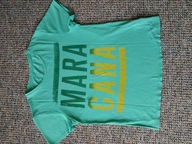 T-shirt chłopięcy zielony z napisami f.Reserved