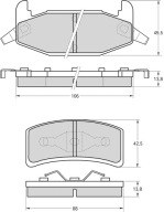 Klocki hamulcowe tylne Oldsmobile Cutlas/PontiacGP