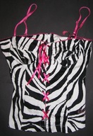 TOP GORSET ZEBRA z RÓŻOWĄ WSTĄŻKĄ RIVER ISLAND 34
