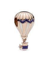 PANDORY niebieski balon nowość gold rose charms