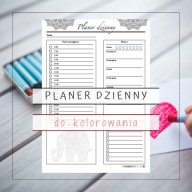 planer dzienny do wydruku PDF planner mandala