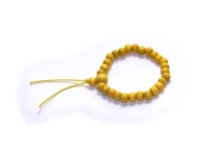 MALA buddyjska bransoletka gumka drewno żółty