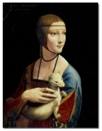 Obraz Leonardo da Vinci Dama z łasiczką 30x40 cm