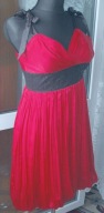 <<|CZERWONA sukienka plisowanka r 36/38