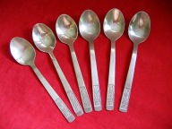 GERLACH wz RÓŻA róże ŁYŻKI OBIADOWE = kpl 6 sztuk