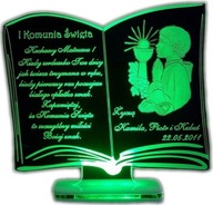I KOMUNIA ŚWIĘTA PODŚWIETLANA PAMIĄTKA z FOTO