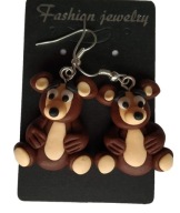 KOLCZYKI Z MODELINY MIŚ MISIEK MIŚKI MISIE BEAR