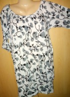 Tunika biało - czarna Made in Turkey rozm 38/M