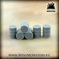 DUŻE METALOWE BECZKI 6 SZT. - WH40K - dargo000 akcesoria do gier bitewnych