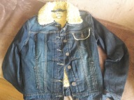 Kurtka dżinsowa damska z misiem M Bershka