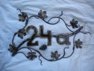 Numer domu metalowy kuty