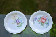 Miniaturowe dwa TALERZYKI z porcelany BOHEMIA