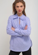 BENETTON BŁĘKITNA KOSZULA TUNIKA WIĄZANA 34 XS