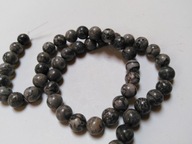 H6- JASPIS KORONKOWY CZARNY - kula - 8mm - 20szt