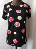 Bluzka czarna w kolorowe koła - 38