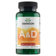 Suplement diety Swanson Health Products Witamina A + D 250 kapsułek