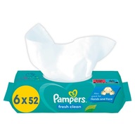 Pampers Fresh Clean | Chusteczki Nawilżane | 312 Sztuk (6 x 52)