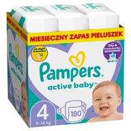 Pieluszki Pampers Active Baby 4 180 sztuk rozmiar pielucha niemowlęca