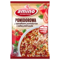 Zupa błyskawiczna Amino pomidorowa z kawałkami pomidorów i natką pietr 61 g