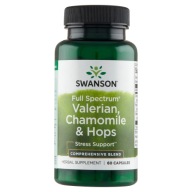 Suplement diety Swanson Health Products Valerian, Chamomile & Hops