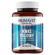 Suplement diety Humavit Kwas foliowy + witaminy B6 B12 E 60 tabletek