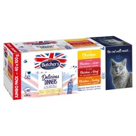 Butcher’s Delicious Dinners Karma Mokra Dla Kota 40x100g Jumbo Pack Mix