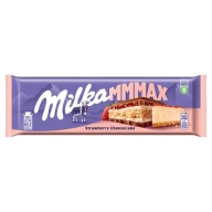 Milka Czekolada mleczna o smaku sernika truskawkowego 300 g