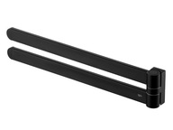 Wieszak dwuramienny ruchomy do ściany czarny Bisk Futura Black 02968