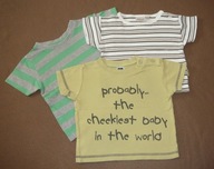 Bluzki na krótki rękaw 3 szt. R. 50 i 74 ~~ _Wyprzedaż _ ~~