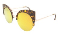 Okragle Lustrzane Okulary Kocie Oversize Panteraka