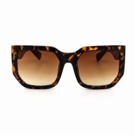 Okualry Damskie sloneczne Panterka Kwadratowe