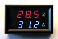 Panelowy woltomierz amperomierz 10A LED / 8092