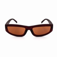 Okualry Sloneczne Prostokatne Uniseks Brazowe Mat