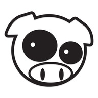 Naklejka bez tła Świnka Subaru Pig LEWA Impreza Forester Outback XV Legacy