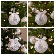 Bombki akrylowe, gipiura - 4 sztuki