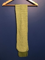 Szalik dwukolorowy dziergany