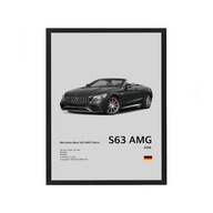 Mercedes S63AMG Plakat w Ramce z Szybką 20x30 Wysoka jakość