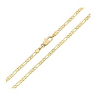 86310 Łańcuszek stal chirurgiczna 316L pozłacany 18k figaro 50 CM 2,5 MM