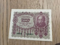 Austro - Węgry - 20 koron - 1922 - UNC/UNC-