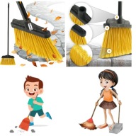 SZCZOTKA GOSPODARCZA MOCNE WŁOSIE TRWAŁA MIOTŁA ULICÓWKA OPRAWNA ZAMIATACZ