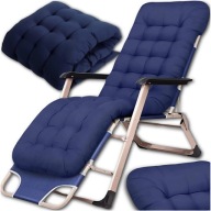 LEŻAK OGRODOWY FOTEL PLAŻOWY ROZKŁADANY LEŻANKA PODUSZKA KRZESŁO NA TARAS