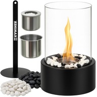 BIOKOMINEK WOLNOSTOJĄCY DO DOMU BEZDYMNY BIO KOMINEK EKOLOGICZNY + KAMYKI