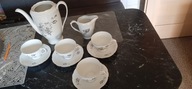ĆMIELÓW , SERWIS NA CZĘŚCI dzbanek, mlecznik , filiżanki z podstawkami,