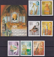 1985 Gwinea Bissau rok muzyki Szopen Mi 2864-70 + blok 265 **