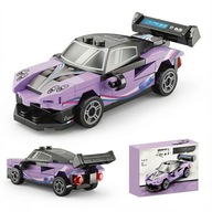 Klocki Konstrukcyjne SPEED Auto Wyścigowe z Napędem Pull-Back - Fioletowy