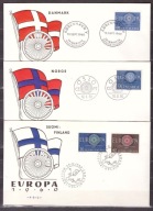 Skandynawia CEPT Europa koperty FDC 1960 (1)
