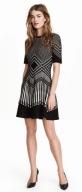 H&M TREND CZARNA SUKIENKA ŻAKARDOWA 34 XS