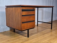 Biurko tekowe, Industrialne, Dania, Lata 70. (225)