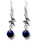 024 Kolczyki Lapis Lazuli czakra Trzeciego Oka gałązka